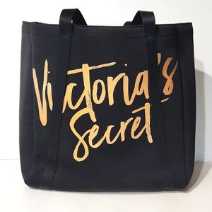 Victoria's Secret Black & Gold Insulated Wine Cooler Tote Bag Limited Edition